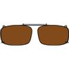 Eyekepper Montatura in metallo Lente polarizzata Clip su occhiali da sole Lente marrone 52x33MM