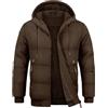 TOMEEK Giubbotto Invernale Uomo Giacca Caldo Giubbino Inverno in Pile Cappotto Spesso Parka Cappotti Antivento Elegante Casual con Cappuccio e Tasche Giacche