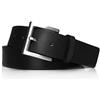 almela | Cintura uomo e donna | Vera Pelle | Larghezza 4 cm | 40 mm | Cuoio | Unisex | Cinturino - Cinghia | leather belt, Nero - 40mm, 105