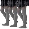 CALZITALY PACK 3 PAIA Collant Bambina Cotone, Calzamaglia Ragazza, Collant Opachi, da 4 a 14 Anni, Bianco, Rosa, Grigio, Nero, Blu, 70/200 DEN, Made in Italy (12-14 anni, 3 X Grigio)