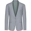 Allthemen Blazer da Uomo in Tinta Unita con 2 Bottoni Giacca da Abito da Lavoro Formale Blazer Bussiness da Cena per Matrimonio Grigio Chiaro L