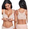 DotVol Reggiseno con Ferretto per Donne morbide in Maglia Trasparente Chiusura Frontale Scollo Profondo Intimo Non Imbottito Comodo Nudo 3C