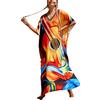 YouKD Caftano lungo da donna, stile bohémien, cardigan da spiaggia, copricostume da bagno, vestaglia taglie forti, Etichettalia unica