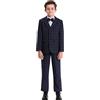 mintgreen Ragazzi Completo Blazer Bambini Formale Matrimonio Abiti Inverno Gentiluomo Marxdo Set, Blu Navy, 8-9 Anni, 140