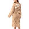 MJGkhiy Vestaglia Donna Pile Invernale Caldo Morbido Con Cintura Flanella Accappatoio Vestaglie In Pile Manica Lunga Caldo Felpata Pigiama Da Notte Per Casa Hotel Spa Peluche Accappatoio