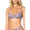 Goldenpoint Donna Intimo - Parte Alta del Completo Intimo - Reggiseno con Ferretto Atena Primrose Senza Imbottitura con Spalline Regolabili in Pizzo Floreale Taglia 1 Colore Viola