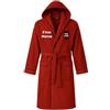 Galeone - Biancheria e Tessuti Accappatoio Personalizzato con Nome [SQUADRA DI CALCIO ROSSO NERO] Accappatoio Personalizzato Uomo, Spugna Microfibra