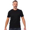 Merino.tech T Shirt Lana Merino - Intimo Termico Uomo Lana Merinos - Maglietta Trekking Uomo con Strato Base Leggero (Coal Black, Large)
