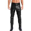Aislor Pantaloni in Pelle da Uomo Pantalone Moto Wetlook Leggings Pantaloni Elasticizzati Slim Fit in Ecopelle per Motociclisti Biker Hip Hop Discoteca Nero M