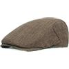 KeepSa Berretto Piatto da Uomo in Pura Canapa Gatsby Ivy Irish Hat Strillone Berretti