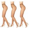 BANANALU Anti Anti-Slip 30 DEN Collant Extra Opaco con Effetto Tulle Resistente agli Strappi, S