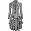 NaLatia Costume da Carnevale da donna Steampunk lunga giacca a righe autunno inverno vintage festa frack smoking giacca rinascimentale vittoriana gotica