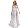 MaNMaNing Vestito Donna Estivo Lungo Vestiti Donna Vestito Estivo Corto Lungo Elegante Abito Elegante Bianco Abito Taglie Forti Cerimonia Battesimo