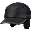 Stetson Byers Cappellino Baseball Sette Spicchi Pelle con paraorecchie Chiuso Fodera Pile Uomo Made in Germany Autunno Inverno Nero M (56-57 cm)
