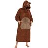 Xinlong Coperte con Cappuccio Animal Unisex Lungo Taglie Forti Panda Werable Blanket Hoodie Felpone con Maniche Indossabile per Divano TV Casa