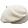 Melegari Berretto Basco Donna | 100% Cotone | Sofia Beret | Primavera Estate (IT, Numero, 55, 59, Beige)