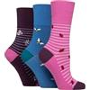 SockShop Gentle Grip - Calzini da donna con piedini divertenti, non vincolanti, a nido d'ape, con motivo a nido d'ape, confezione multipla di 3 colori assortiti, taglia 36-40, Bellissimi insetti, 4-8