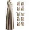 72styles Abito Cerimonia Donna Vestito Elegante Infinity Damigella d'Onore | Multiway Vestiti con Bandeau,Wedding Guest Dress Abiti Lungo