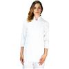 tessile astorino RICAMO 0 - Giacca Cuoco Donna Bianca - Casacca Chef per Ristorante e Cucina - Made in Italy (Large)
