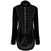 Ro Rox Gotico Giacca Frac in Velluto per Donne Nero (XL)