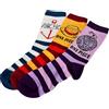 Elbenwald One Piece Set di 3 Calzini per Anime Fan Uomo Donna Unisex in Cotone - Confezione Regalo - Giallo Bianco Viola, multicolore, 40-45