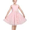 Sunny Fashion Vestito Bambina 3 Livelli Rosa Fiore Onda Pageant Nozze Bambini Capi di Abbigliamento 4-12 Anni