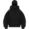 HotYou Felpa con Cappuccio e Balaclava Uomo Heavyweight, Felpa con Cappuccio a Colore Unito Oversize con Tasca Canguro