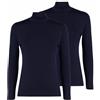 Liabel Lupetto Donna Manica Lunga Caldo Cotone (2 Pezzi), Dolcevita Collo Alto vestibilità Perfetta, Calore e Comfort, Soffice al Tatto (Blu Eclisse, S)