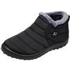 JLGY Snow Boots, stivali da neve da uomo, impermeabili, stivaletti termici da donna, in velluto, invernali, caldi, imbottiti, in cotone, piatti, invernali, unisex, Nero 1, 42 EU