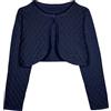 Bolerose Bolero Bambina Maglia Traforata Cotone, Blu Notte, 7-8 Anni