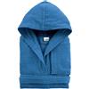 Corredocasa Accappatoio Unisex in Spugna Uomo -Donna con Cappuccio e Tasche - Morbido, Assorbente e Idrofilo - Tinta Unita, Lavabile a 60°C - Ideale per Casa, Palestra, Spa (L Blu Royal)