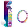 KeyUnity Clip decorativo in titanio KM00, Doppio Gancio Portachiavi per Abbigliamento da Donna e Ragazze, Accessori per Borse e Abiti (KM00GS)