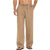 Coofandy - Drop Crotch, Harem Uomo | Pantaloni in lino da uomo, pantaloni estivi con coulisse, pantaloni da salotto vestibilità rilassata