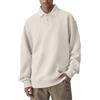 Generic M-5Xl - Polo da uomo a maniche lunghe, con scollo a contrasto, vestibilità normale, per il tempo libero, per lo sport, casual, classico, taglie grandi, taglie forti