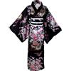 Grtheenumb Kimono giapponese, Yukata da donna con motivo floreale Kimono giapponese setoso, confortevole e delicato sulla pelle con cintura Abiti tradizionali in fiore di Kyoto per feste, cosplay, oggetti di sc