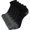 ZAKASA Calze Con Dita Uomo Sportivi: Cotone Calzini con Cinque Dita Calzino Corti 5 Dita Separate Traspiranti calzetti Five Finger per Running Fitness Sport 39-42 Nero 5 Paia