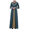 KBOPLEMQ Abbigliamento musulmano Donne Vestito da preghiera monopezzo Abaya monocolore Vestito lungo Abbigliamento da preghiera per donne Islamico Medio Oriente Dubai Turchia Caftano Maxivestito Veste