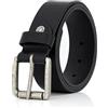 Lindenmann Cintura uomo de pelle/Cintura uomo, nero, 40 mm, 9021, Größe/Size: