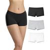 Risalti Culotte Donna Vita Alta - Boxer Bamboo 3 Pz Più Morbidi delle Mutande Cotone - Intimo Made in Italy