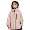 Rolanko Giacca Impermeabile con Cappuccio per Ragazze, Impermeabile Leggera Giacca a vento Giacche da Pioggia Outwear per Bambini Ragazzi 7-14 Anni, Rosa Corallo, Taglia: 140/9-10 anni