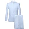 Generic Abito Cinese da Uomo Slim Fit, 2 Pezzi, Tunica Cinese, Colletto rialzato, Blazer e Pantaloni da Ballo