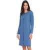 Noidinotte; more than pyjamas Noidinotte - Camicia da Notte Donna Lily in Jersey Invernale Aperta Davanti - 50 Azzurro