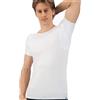 Fibershirts® Maglia Anti Sudore - T-Shirt Contro Le Macchie di Sudore - Canotta antisudore - T Shirt Uomo - con ArmPads PRO e Trattamento Silver - Maglia Intima Uomo - Girocollo