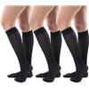 ACTIVA - Pack 3 Gambaletti Donna 140 Denari a Compressione Graduata Classe 1 (16-19 mmHg) - Calze Riposanti Elastiche Made in Italy (Nero, M)