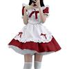 Duohropke Dirndl da donna, abito da cameriera francese, abito da cosplay, abito sexy Lolita per l'Oktoberfest, abito midi Dirndl, abito festivo barocco, costume da cameriera