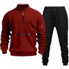 CEWIFO Pantaloni Tuta Uomo Invernali Felpati Antipioggia Ciclismo Invernale Felpa Streetwear Tinta Unita Over Size Winter Jacket Men Medievali Grigi