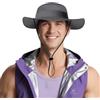 DORRISO Cappelli alla Pescatora Uomo Donna Cappelli Safari Unisex Cappello da Sole Pesca Antivento Protezione UV UPF 50+ Impermeabile Escursionismo Campeggio Pesca Grigio Scuro
