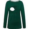 Smallshow Donna Top per Allattamento a Maniche Lunghe 3 Pack