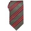 Remo Sartori - Cravatta Lunga Extra Lunga XL in Seta Rigata Regimental, Lunghezza da 155 cm a 175 cm, Made In Italy, Uomo (Rosso, Lunghezza 155 cm)