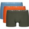 Dim Stretch Respirant Maintien Optimal X3 Boxer, Marrone Bruciato/Blu Cotone/Terra Rossa, XL (Pacco da 3) Uomo